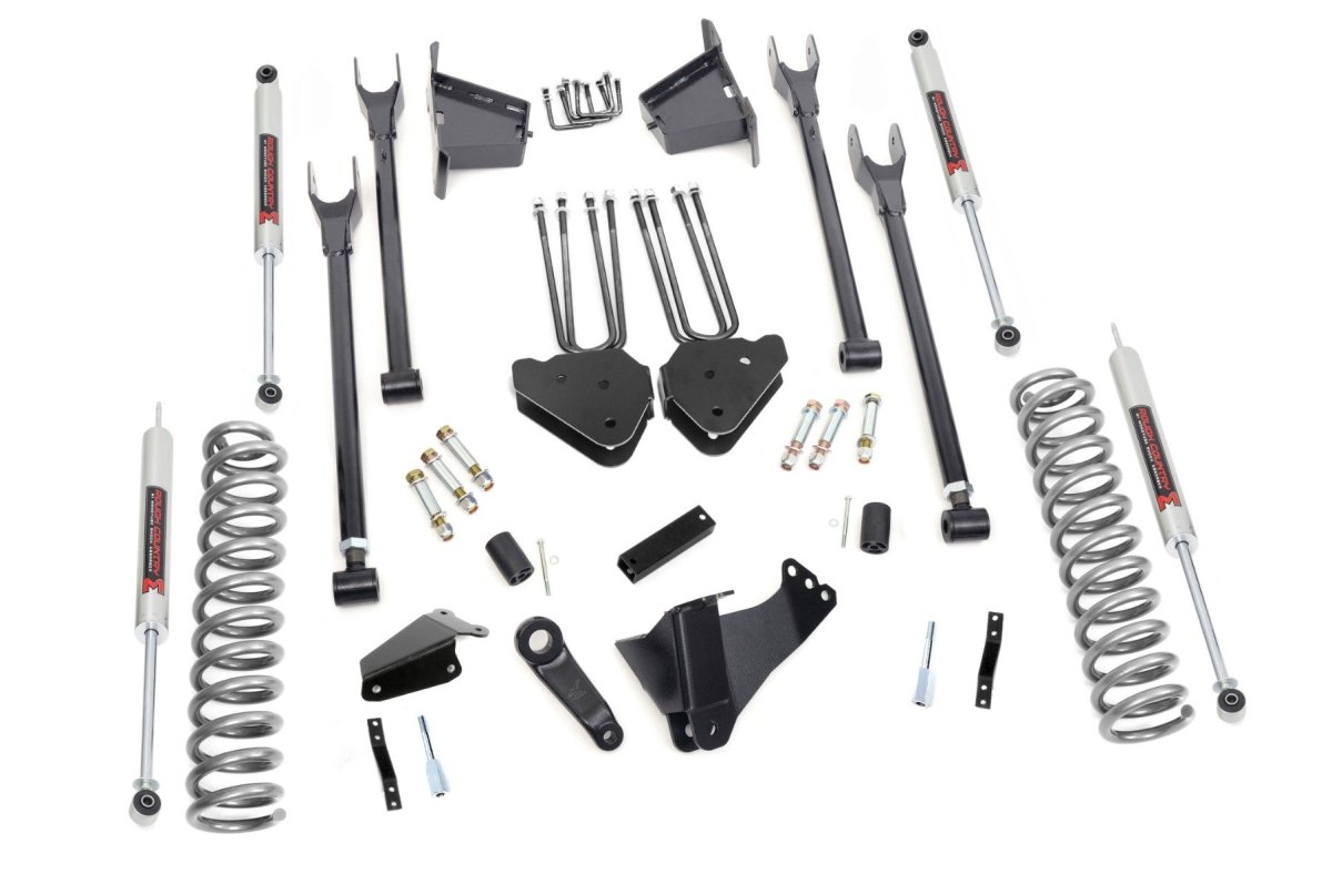 Ford F-250 Super Duty Suspension Lift Kit - Rough Country - 8 Inch Lift | 4 Link | RR Blocks | M1 - '05-'07